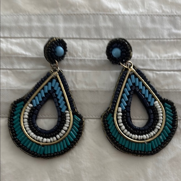 Jewelry - Elegant Beaded Teardrop Earrings